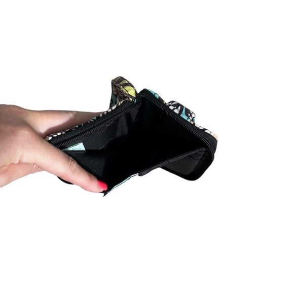 Vera Bradley Teal and Black Patterned Wristlet - Picture 5 of 9